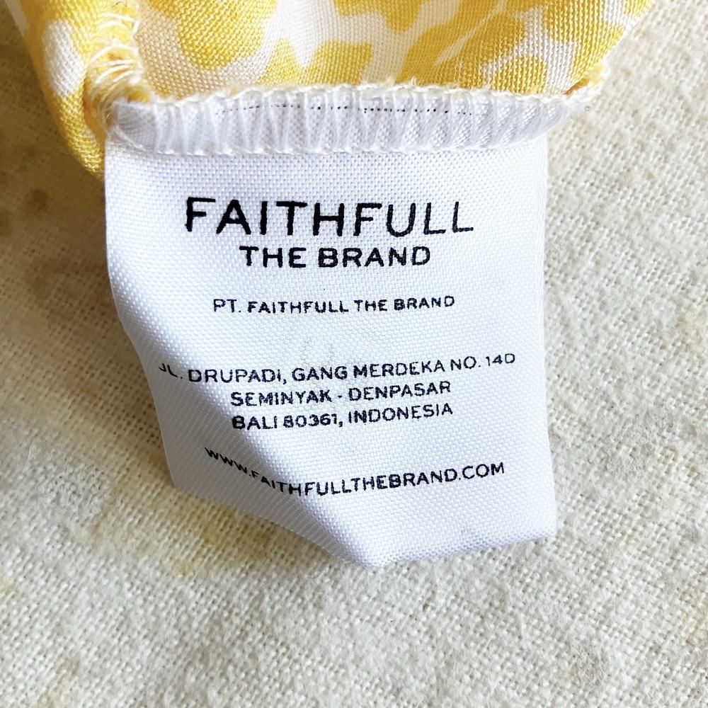 Faithfull the Brand Size 4 Kabash Jumpsuit Romper Yellow Floral Print Ruffle - Picture 12 of 13